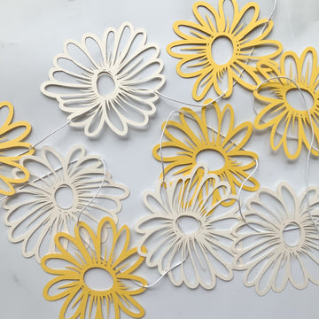 Pinfliers Bumble Bee / Sunshine Theme Birthday Party Paper Daisy Bunting